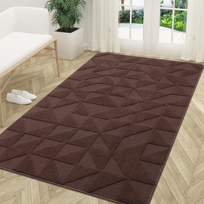 OLANLY Door Mats Indoor, Dirt Resist, Entrance Washable Mat, Low-Profile Inside by OLANLY