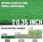 Ottomanson Artificial Grass Turf 3'11" x 6'7" Indoor Outdoor Faux Grass Rug - Image 6