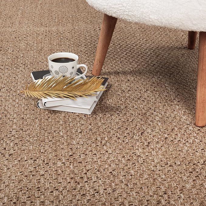 CAMILSON Easy Jute Rug 4x6, Indoor Outdoor Natural Color Farmhouse Area Rugs - Image 10