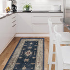 RUGGABLE Washable Vintage Area Rug – Verena Sapphire 8x10, Stain-Resistant - Image 9