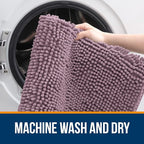 OLANLY Bathroom Rugs 36x24, Extra Soft Absorbent Chenille Bath Rugs, Rubber - Image 5
