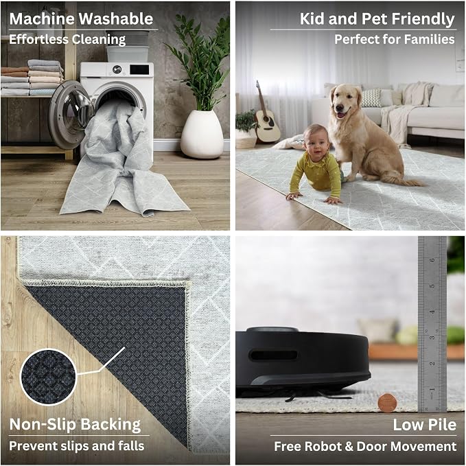 Bloom Rugs Washable Non-Slip 9' x 12' Rug - Image 4