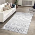 Boho Rug for Bedroom, 3x5 Moroccan Vintage Non-Slip Backing Faux Wool Area Rug by Nailttos
