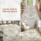 jinchan Runner Rug 2x6 Hallway Rug Kitchen Washable Runner Vintage Mat Retro - Image 4