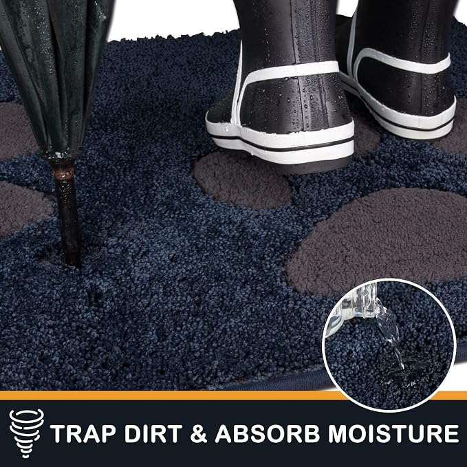 PURRUGS Dirt Trapping Door Mat 20" x 31.5", Non-Skid/Slip Machine Washable - Image 3