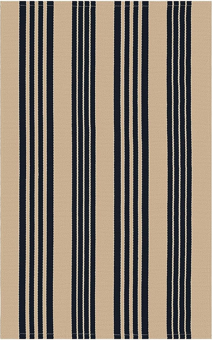 KOZYFLY Striped Front Door Mat 27.5x43 Inches Brown and Black Front Door Rug - Image 8