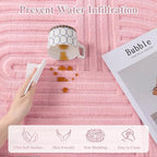 Pauwer 6x9 Washable Area Rugs for Living Room Modern Pink Solid Color Soft - Image 5