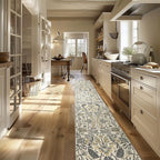 EVERGRACE Hallyway Area Runner Rugs 2x10, Boho Floral Faux Wool Indoor Outdoor - Image 2