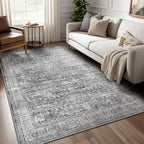 Grey Neutral Area Rug 6x9, Vintage Gray Rugs by Jainmy