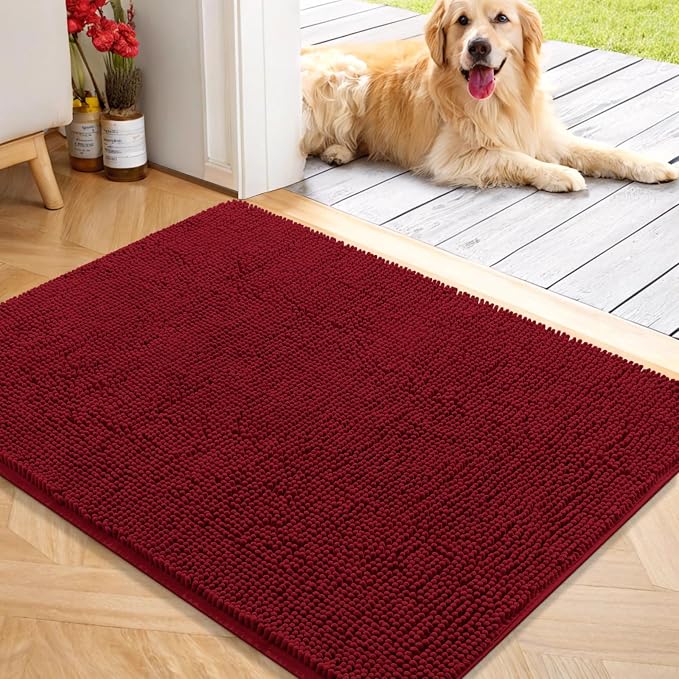 OLANLY Dog Door Mat for Muddy Paws 40x32, Absorbs Moisture and Dirt, Absorbent by OLANLY