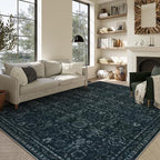 Lahome Washable 9x12 Area Rugs for Living Room, Dark Lurxry Non Shedding Carpet - Image 2
