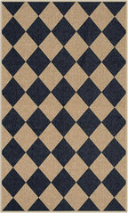 Lahome Checkered Easy Jute 3x5 Outdoor Patio Rug, Washable Rugs - Image 9