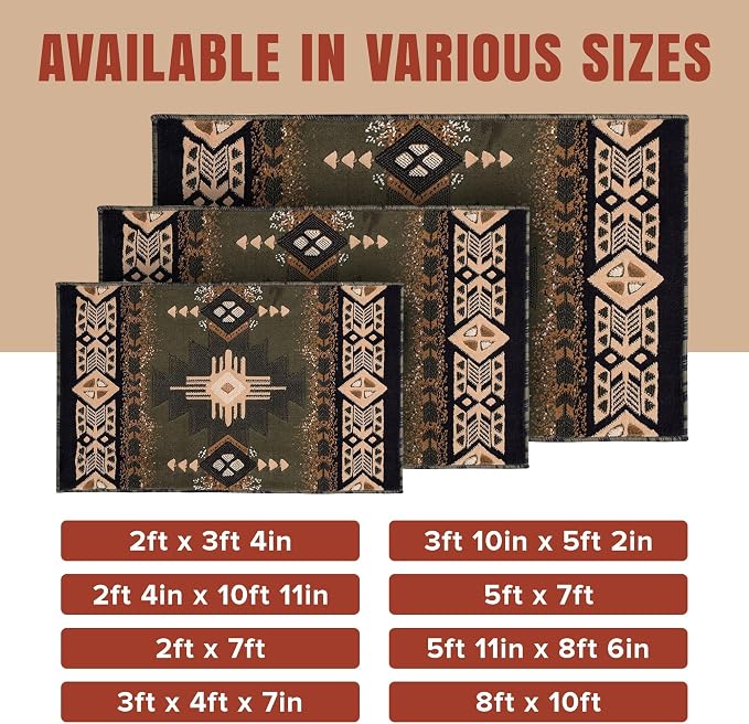YHSF South West Native American Area Rug C318 - Image 4