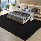 Large Modern Area Rugs for Living Room Bedroom, 5x8 Feet Black Ultra Soft Solid - Image 9