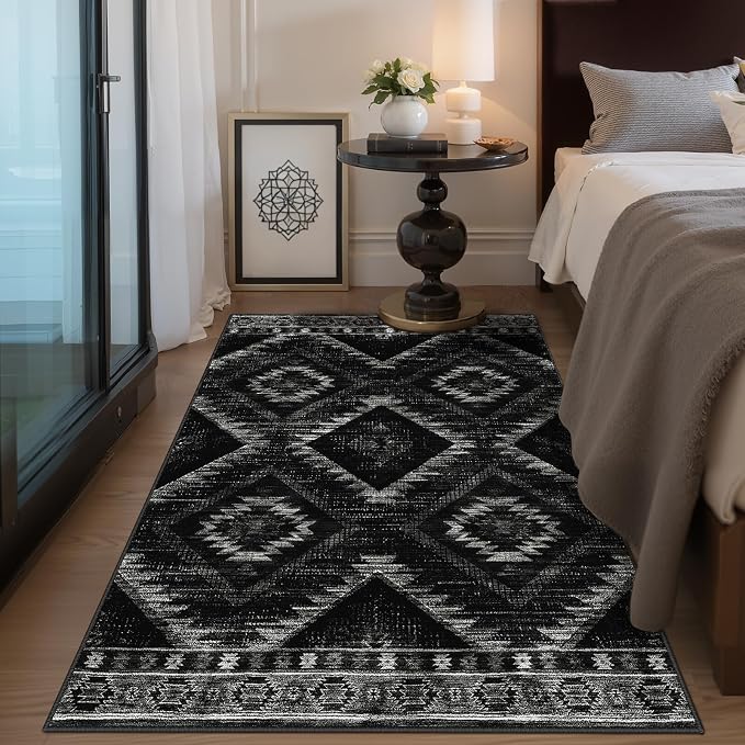 Area Rug 3x4 Rug Machine Washable Non-Slip Low Pile Print Pattern Western Rug - Image 6