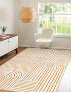 Lahome Abstract Bedroom Rugs, Soft Washable Area Rugs 4x6 Non Slip Rainbow by Lahome