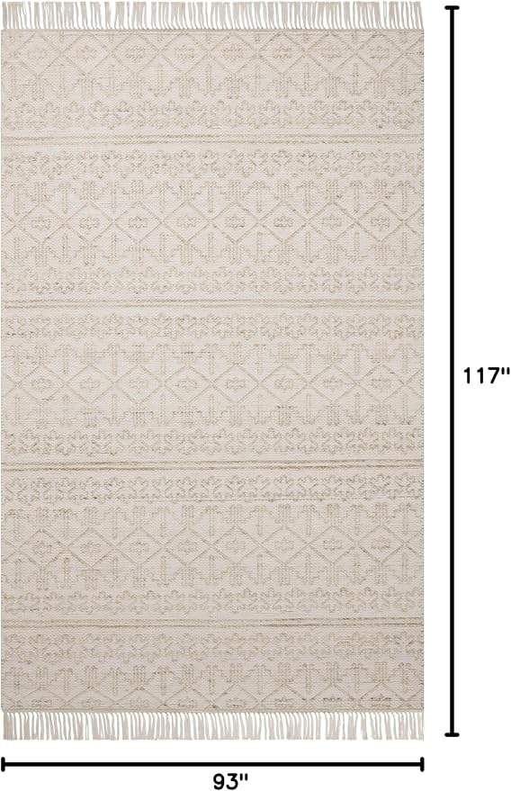 Loloi Angela Rose Rivers Collection RIV-03 Sand/Ivory 7'-9" x 9'-9" Reversible - Image 2