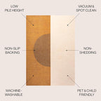 JONATHAN Y Machine Washable Indoor Area Rug 5X8 Brown/Cream/Terracotta - Image 3