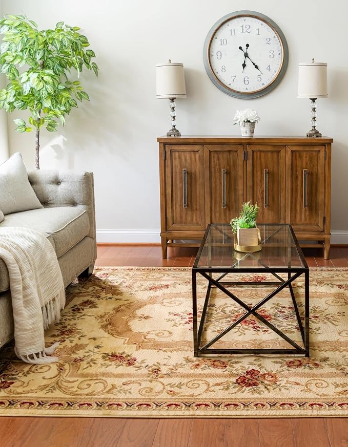 Rugs.com Chateau Collection Rug – 5' x 8' Cream Medium Rug Perfect - Image 8