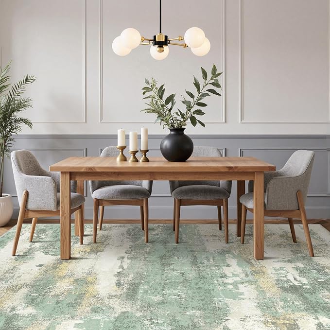 GENIMO Abstract Area Rug 6x9, Washable Large Modern Rug Non Slip, Low Pile - Image 4