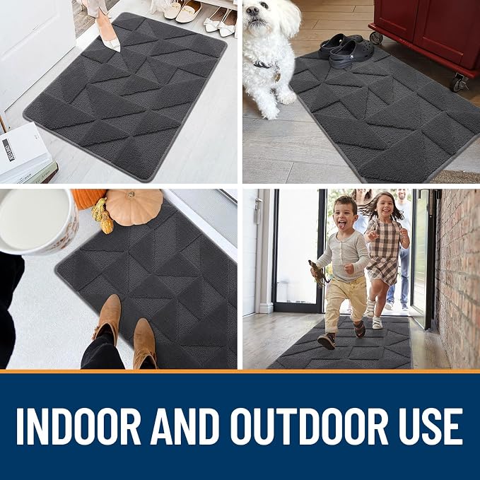 OLANLY Door Mats Indoor, Dirt Resist, Entrance Washable Mat, Low-Profile Inside - Image 8