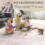 8x10 Machine Washable Area Rug for Living Room, Kids and Pets Friendly for - Image 4