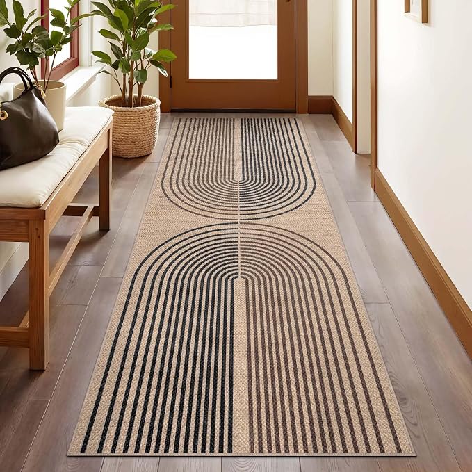 Tangsoo Rainbow Easy Jute Rug 2x6 Washable Runner - Image 2