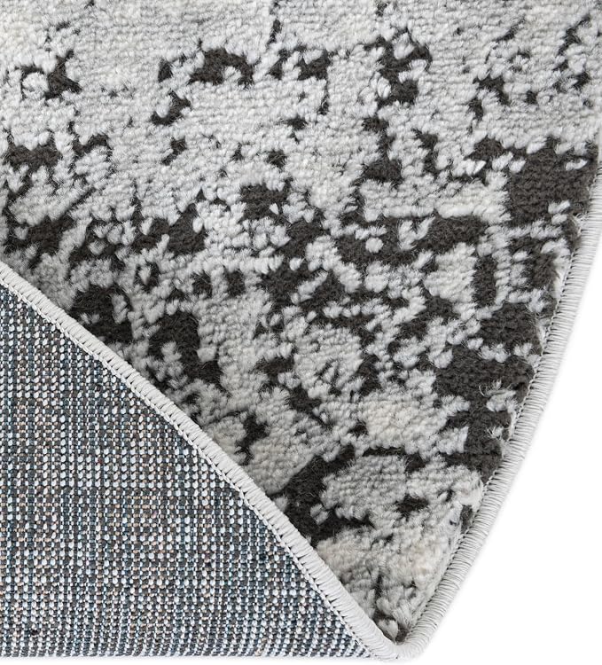 Rugs.com Leipzig Collection Rug – 5x8 Oval Gray Low-Pile Rug Perfect - Image 7