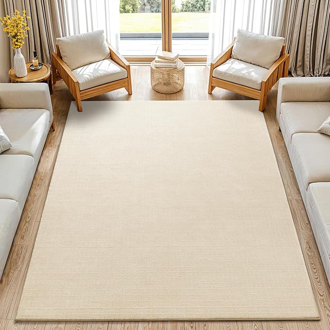 Shilucheng Wool Rug 4.7x7 Non-Slip, Blend 80% Wool and 20% Cotton Rugs - Image 2