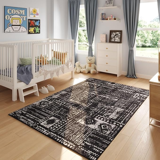 Rugcomf Area Rugs 8x10 Rug for Living Room Clearance Washable Boho Area Rug Non - Image 8
