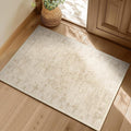Distressed Beige Kitchen 2x3 Rugs Non Slip Washable, Natural Farmhouse Vintage by Jainmy