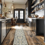 EVERGRACE Hallyway Area Runner Rugs 2x8, Boho Floral Faux Wool Indoor Outdoor - Image 2