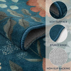 Lahome Floral Washable Rugs 8x10, Non-Slip Soft 8x10 Rugs - Image 6