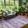 Abstract 5x7 Area Rug for Living Room Dining Room Office Bedroom Purple Grey by FLYRUGGO