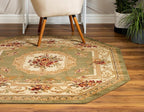 Rugs.com Chateau Collection Rug – 5' 3 Octagon Green Medium Rug Perfect - Image 3