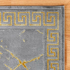 GLORY RUGS Area Rugs Marble 2x7 Gray Gold Carpet Modern Abstract Rug Living - Image 5