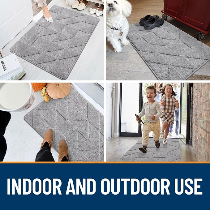 OLANLY Door Mats Indoor, Dirt Resist, Entrance Washable Mat, Low-Profile Inside - Image 8