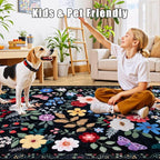 10x14 Area Rugs for Living Room: Floral Washable Rug Vintage Large Soft Boho - Image 7