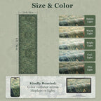 Dark Green 2'6''x8' Kitchen Runner Rug, Retro Distressed Moody Medallion Runners - Image 2