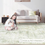 Area Rugs 6x9 Living Room: Washable Rug Modern Abstract Large Rugs Soft Non - Image 7