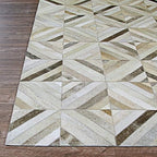 Premium Diamond, Patterned Leather Area Rug, Luxury Non Slip Floor Accent - Image 4