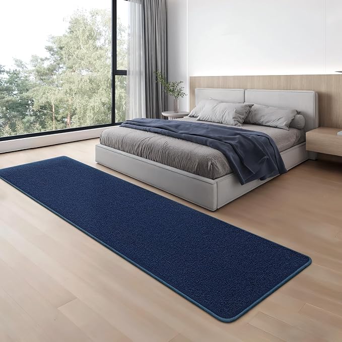 Runner Rug for Hallway, 2x8 Feet Non-Slip Washable Navy Blue Long Area Rug - Image 7