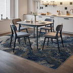 Modern Washable Rug for Living Room: Abstract 5x7 Area Rugs for Bedroom Low - Image 3