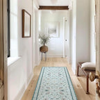 EVERGRACE Hallyway Area Runner Rugs 2x6, Boho Floral Faux Wool Indoor Outdoor by EverGrace