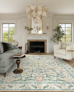 Wonnitar Large Living Room Rug, Floral 10 x 14 Machine Washable Area Rugs - Image 7