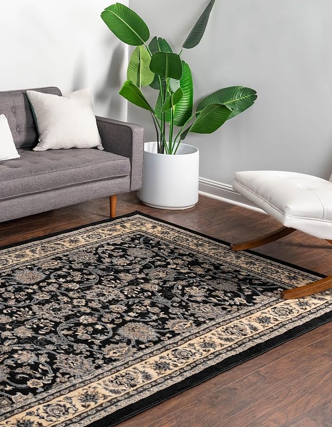 Rugs.com Yasmin Collection Rug – 2' x 3' Black Medium Rug Perfect - Image 6