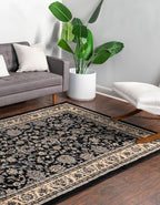 Rugs.com Yasmin Collection Rug – 5' x 8' Black Medium Rug Perfect - Image 5