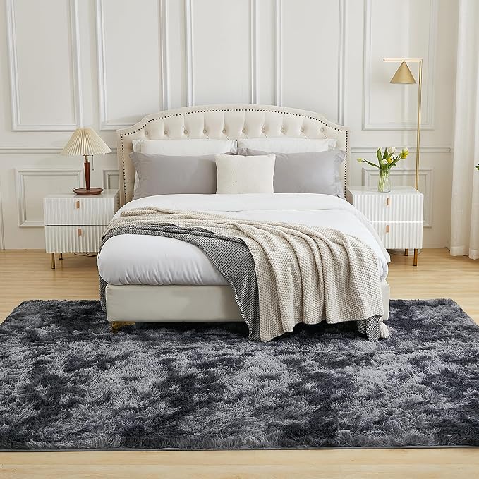 Andency Soft Area Rugs for Living Room Bedroom, 5x8 Fluffy Shaggy Bedside Rug - Image 3