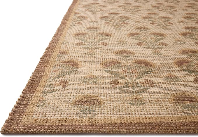 Loloi Chris Loves Julia Rue Collection RUE-01 Wheat/Sage 3'-6" x 5'-6" Accent - Image 4