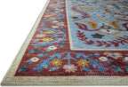 Loloi Rifle Paper Co. Canopy Collection CNP-03 Red/Blue 3'-9" x 3'-9" Round - Image 3
